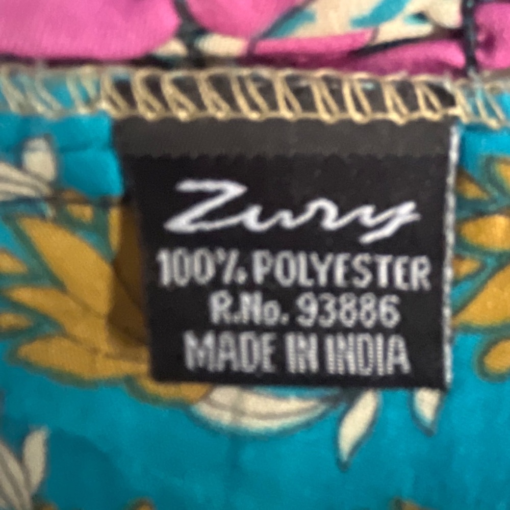 Bohemian Purple and Green Wide Leg Pants Made in India - Picture 3 of 8